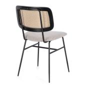 vilagosszurke karpit fekete fem szek rattan modern retro ipari loft lakas otthon kavezo etterem etkezo konyha butor.jpg